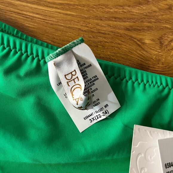 Becca Color Code Hipster rear scrunch Bikini bottoms verde green - 3X - Picture 12 of 12